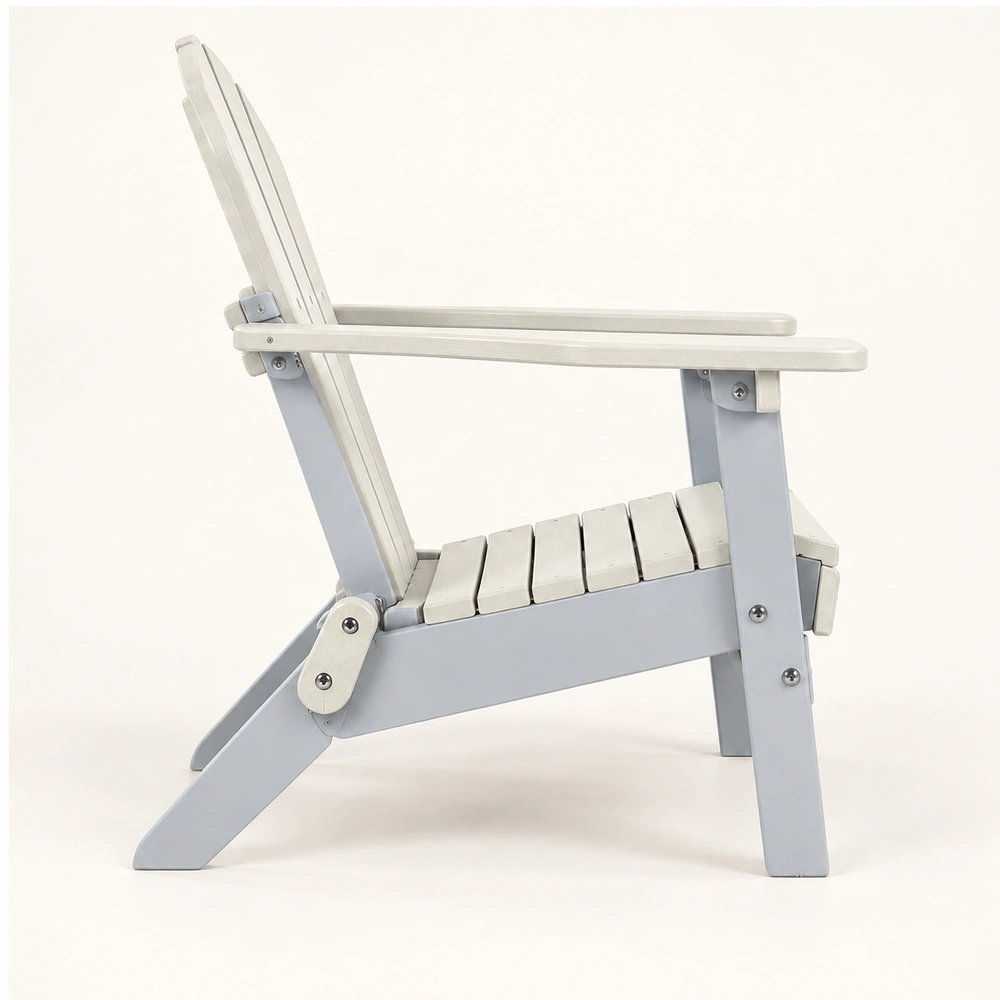 Four-Slat Two-Tone Folding HDPE Frog Chair in M011 finish — view 4