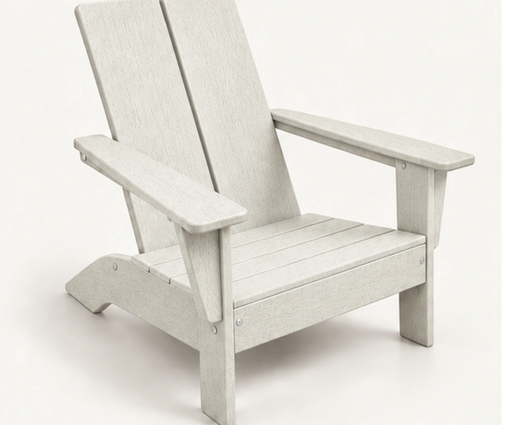 Two-Panel HDPE Adirondack Chair in M011 finish, view 1