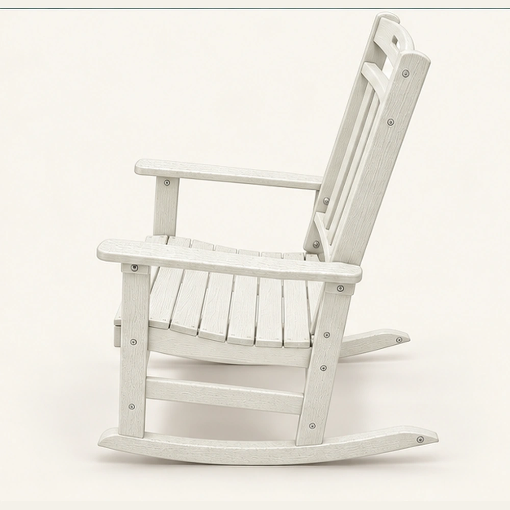 Foldable Weather-Resistant HDPE Rocking Chair in M011 finish, view 3