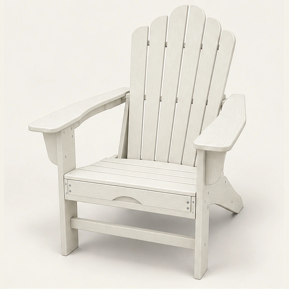 HDPE Adirondack Chair with Cup Holder and Pull-Out Footrest in M011 finish, view 1