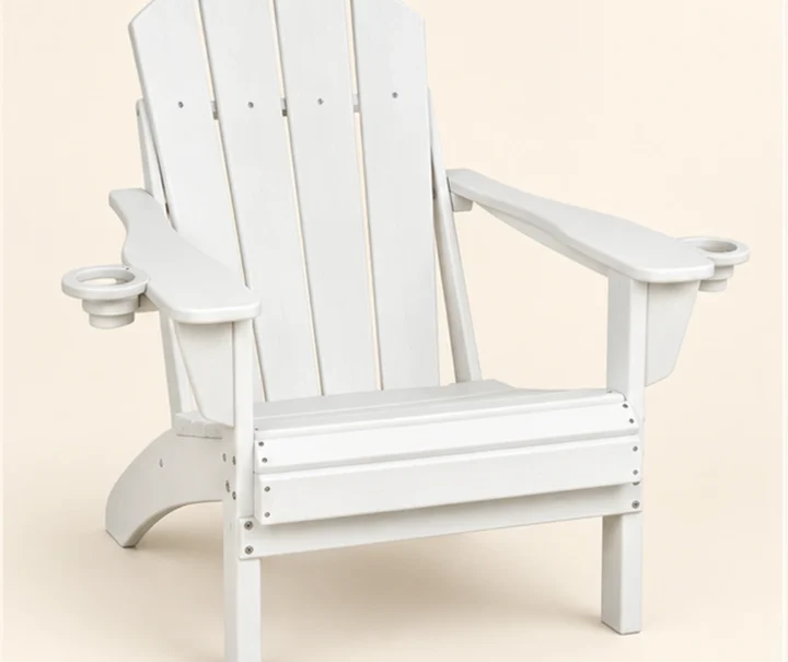 Five-Slat HDPE Adirondack Chair with Dual Cup Holders in M011 finish, view 1