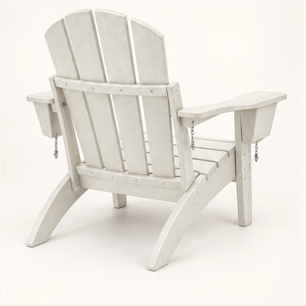 Five-Slat HDPE Adirondack Chair with Dual Side Holders in M011 finish, view 3