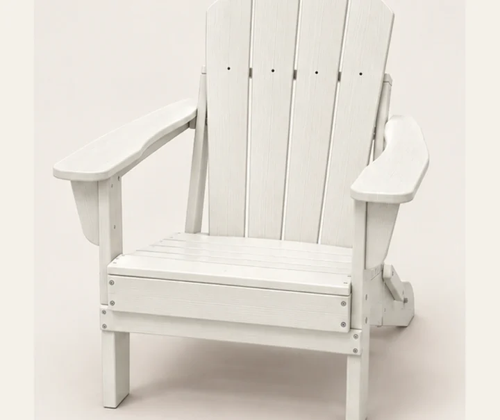 Foldable Five-Slat HDPE Adirondack Chair in M011 finish, view 1