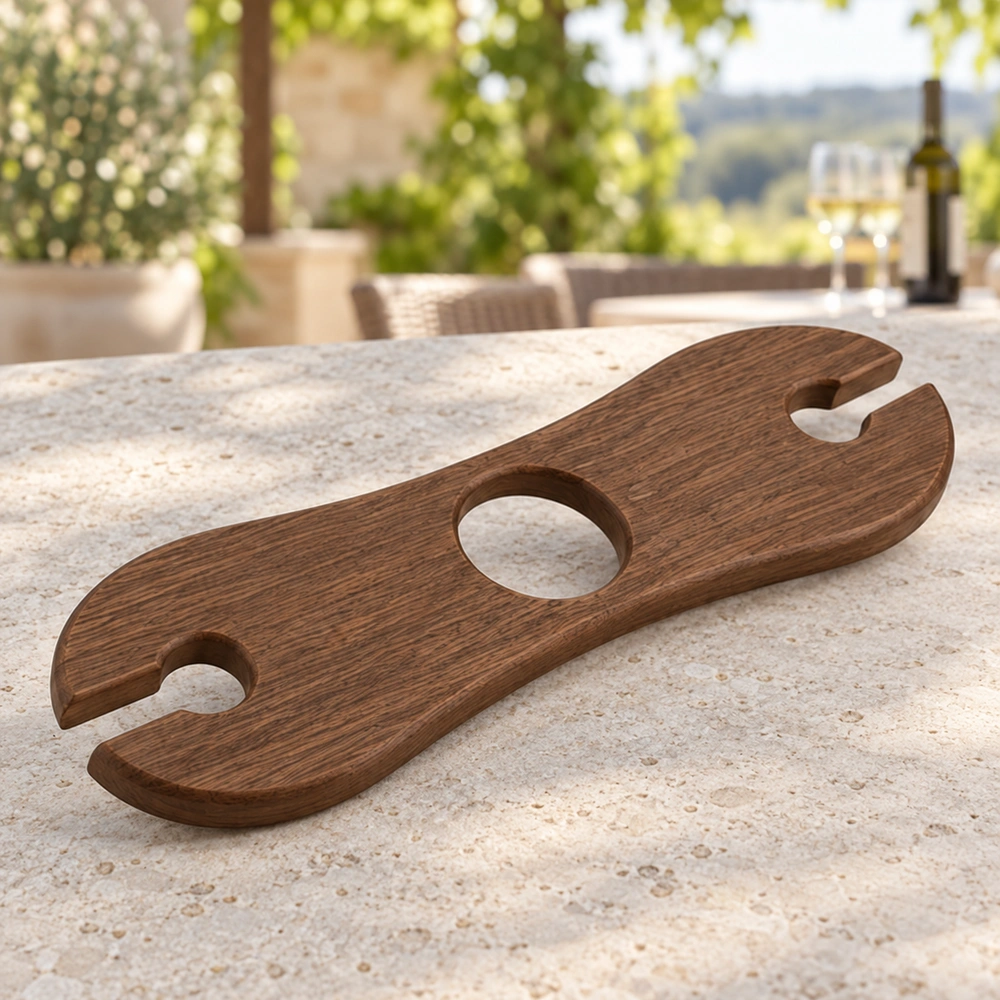 HDPE wine serving tray on a vineyard terrace, view 01