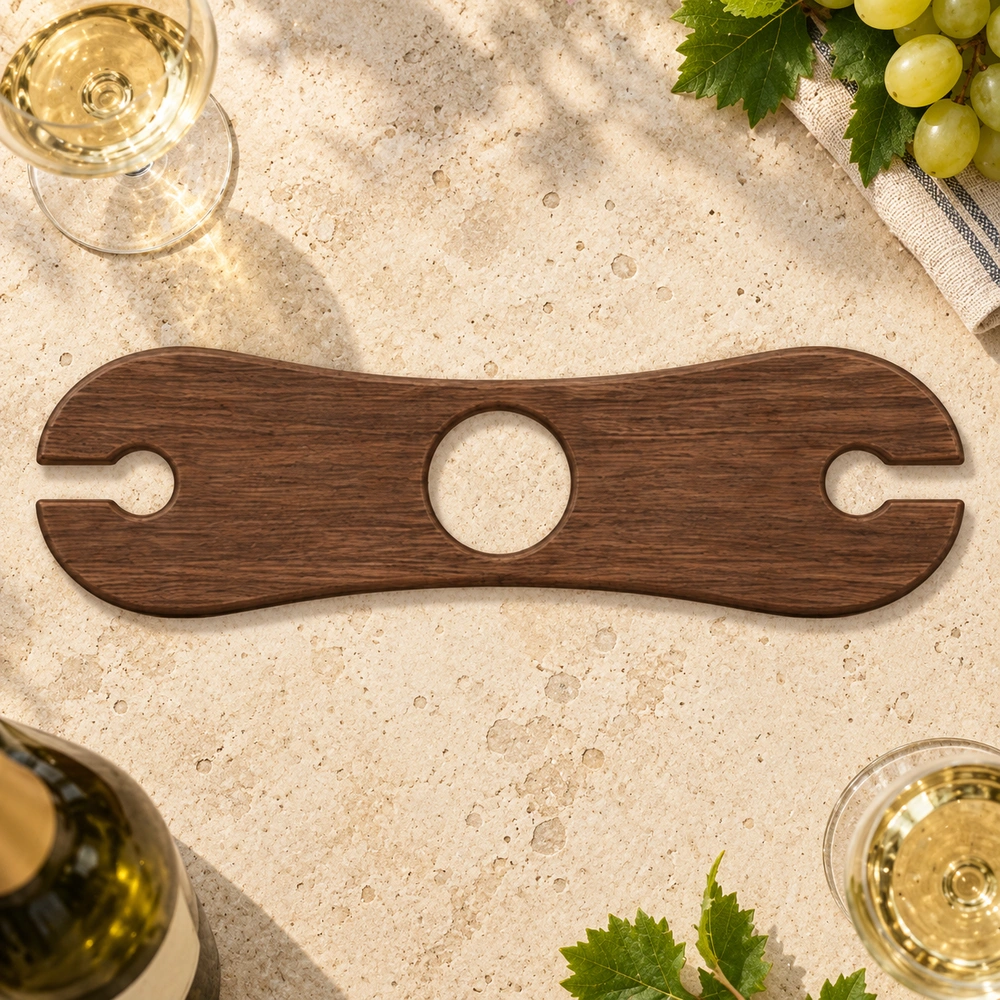 HDPE wine serving tray on a vineyard terrace, view 02