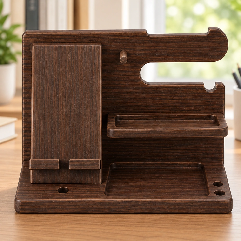 HDPE Multi-functional Bracket Stand in a home office, front view 02